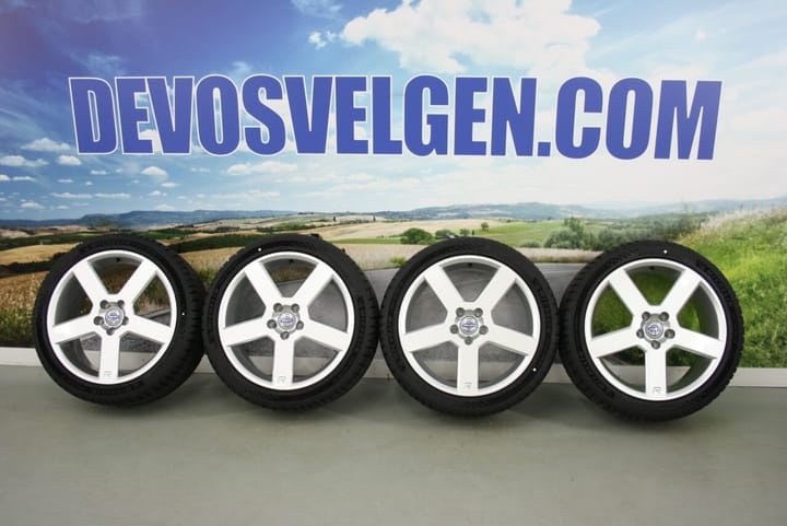 Volvo 18 inch Pegasus [Silver Bright] velgen + Michelin banden V70R / S60R NIEUW